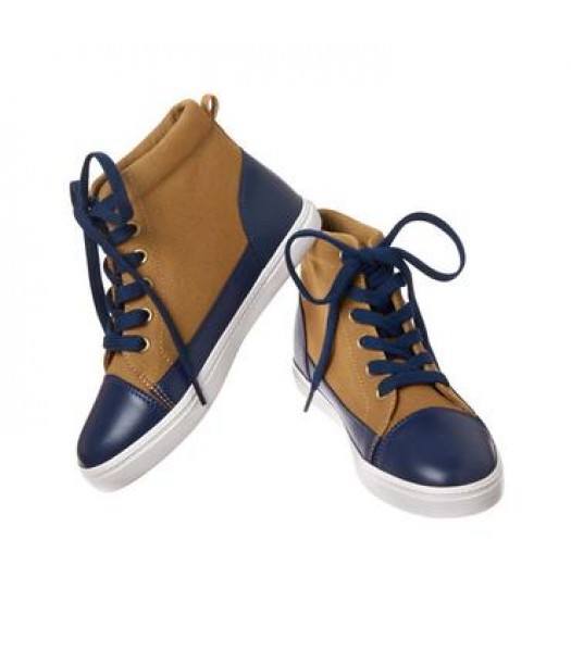 Crazy 8 brown/navy laceup high top sneakers 
